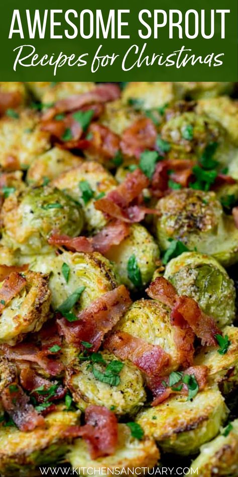 Brussel Sprout Christmas Recipes, Christmas Sprout Recipes, Brussel Sprout Recipes For Christmas, Christmas Brussels Sprouts, Christmas Day Vegetables, Christmas Dinner Brussel Sprouts, Brussel Sprout Recipes Christmas, Bussle Sprout, Bressule Sprouts