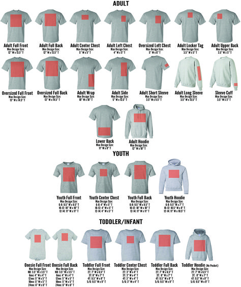 Garment & Design Sizing | RBS Activewear Dtg Printing Ideas, Screen Printing Shirts Design, Mode Logos, Tshirt Printing Business, Sublimacion Ideas, Desain Buklet, Idee Cricut, Tshirt Printing, Shirt Logo Design