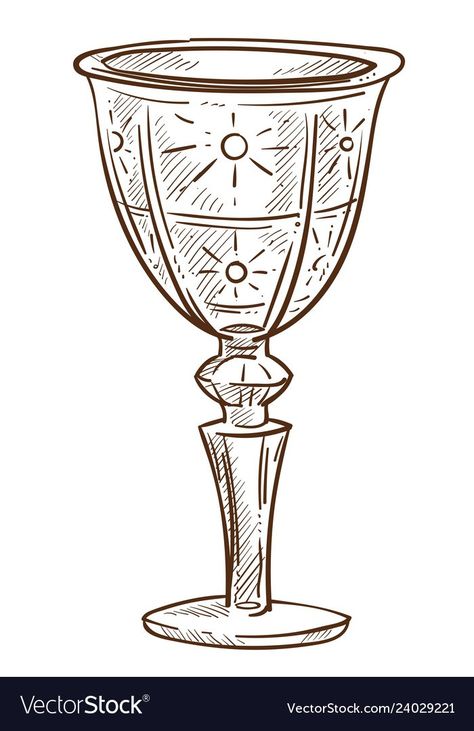 Goblet Drawing, Wine Tattoo, Water Bar, Karma Tattoo, Crystal Goblets, Drawing Prompt, Sketches Easy, Business Logo Design, Glass Cup