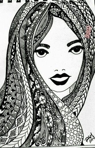 Zentangle Hair, Hair Drawing Ideas, Zen Tangles, Doodle Art Drawing, Tangled Hair, Hair Drawing, Southern Bride, Tableau Art, Trendy Hair