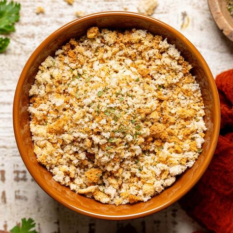 Panko Bread Crumbs Recipe, Homemade Panko, Peach Crumble Pie, Homemade Bread Crumbs, Bread Crumbs Recipe, Crumb Recipe, Gluten Free Panko, Parmesan Bread, Seasoned Bread Crumbs