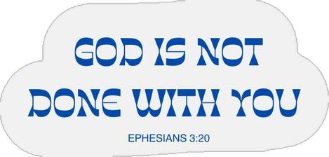 Christian quote with the text "God is not done with you". The text is from ephesians 3:20. The graphic has a white background and blue text, with multiple fonts. Can be used as a wallpaper for your phone Gods Not Done With You Quotes, Ephesians 3 20, Christian Quote, Done With You, God Is, Be Yourself Quotes, Christian Quotes, Bible Verse, Mood Board