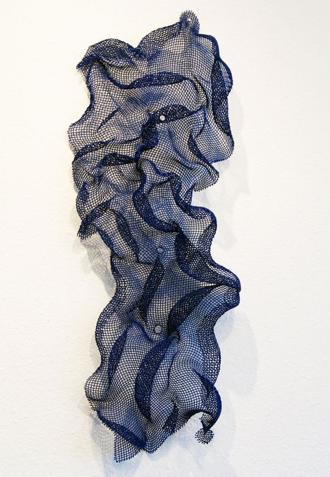 Human Scale Studio; Cobalt Blue Abstract Wire Mesh Wall Art Wire Mesh Art, Seni Mural, Human Scale, Conceptual Fashion, Group Project, Plaster Art, Picture Art, Metal Art Welded, Metal Art Diy