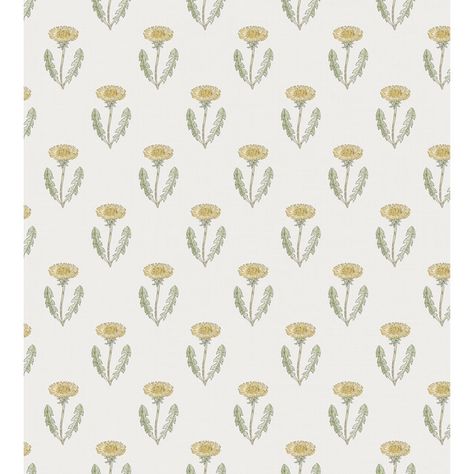 THSc Huset I Solen Maskrosen 33' L x 20.8" W Wallpaper Roll | Wayfair Tapet Inspiration, Swedish Wallpaper, Dandelion Wallpaper, Scandinavian Wallpaper, Carl Larsson, Sandberg Wallpaper, W Wallpaper, Maximalist Decor, Swedish Design