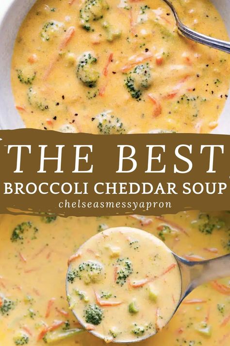 Creamy and delicious Broccoli Cheddar Soup on the stovetop in just one pot! It’s both easy to make and bursting with flavor. The secret to this soup lies in the spices! Brocc Cheddar Soup, The Best Broccoli Cheddar Soup, Tasty Broccoli Cheddar Soup, Best Brocolli Cheddar Soup, Instant Pot Cheddar Broccoli Soup, Broccoli Cheese Soup Mcallister, Broccoli Cheddar Crockpot Soup, Broccoli Cheddar Bacon Soup, Broccoli Cheddar Soup With Cream Cheese