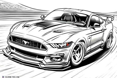 Sports Race Car Coloring Pages (%100 Printables) Cool Car Coloring Pages, Racing Car Coloring Pages, Mustang Coloring Pages, Coloring Pages Cars, Race Car Coloring Pages, Car Coloring Pages, Classic Camaro, Audi Tt Roadster, Cartoon Cars