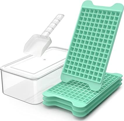 Small Ice Cube Tray for Freezer: MOOFEI Mini Ice Cube Tray with Bin - 135×4PCS Easy Release Nugget Ice Tray - Crushed Ice Tray Mini Ice Cube Tray, Nugget Ice, Ice Storage, Ice Trays, Walmart Deals, Ice Cube Maker, Ice Cube Molds, Ice Cube Trays, Crushed Ice