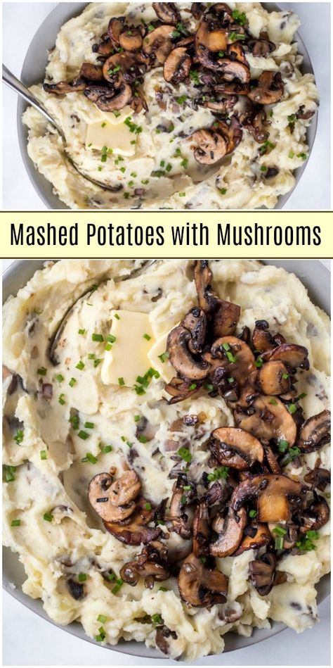 Mushrooms And Mashed Potatoes, Mashed Potatoes With Mushrooms, Mashed Potatoes Mushrooms, Mushroom Mashed Potatoes, Recipe For Mashed Potatoes, Mash Recipes, Potatoes With Mushrooms, Pig Recipes, Vegetable Mash