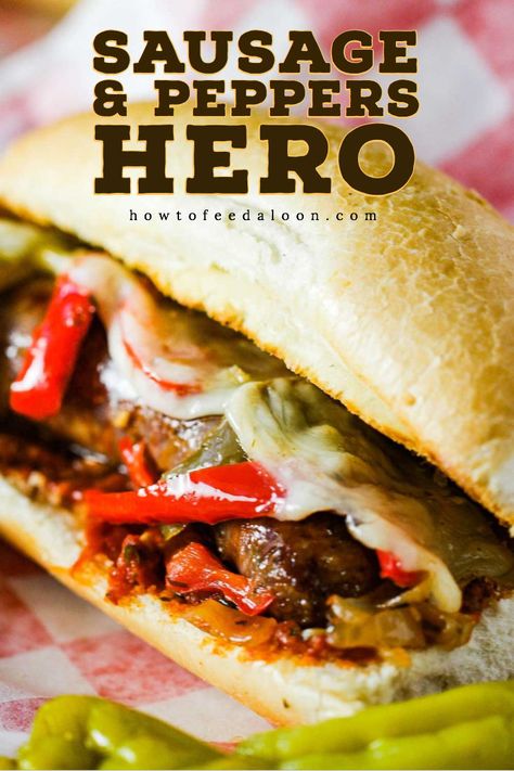 Italian Sausage Subs Sandwiches, Sausage And Pepper Sandwich Recipes, Sausage Pepper Sandwich, Italian Sausage And Pepper Sandwich, Hot Italian Sausage Sandwich, Sausage Peppers And Onions Sandwich, Hot Sausage Sandwich Recipes, Sausage And Peppers Hoagie, Italian Sausage Sandwich Recipes