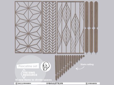 The Sims Resource - Pascaline set - Room dividers part 1 Sims 4 Divider, The Sims Resource Wallpaper, Sims 4 Room Divider, Sims 4 Syboulette, Sims 4 String Lights Cc, Sims 4 Cc Build Mode Items, Sims 4 Wallpapers Cc, Download Sims, Mods Sims 4