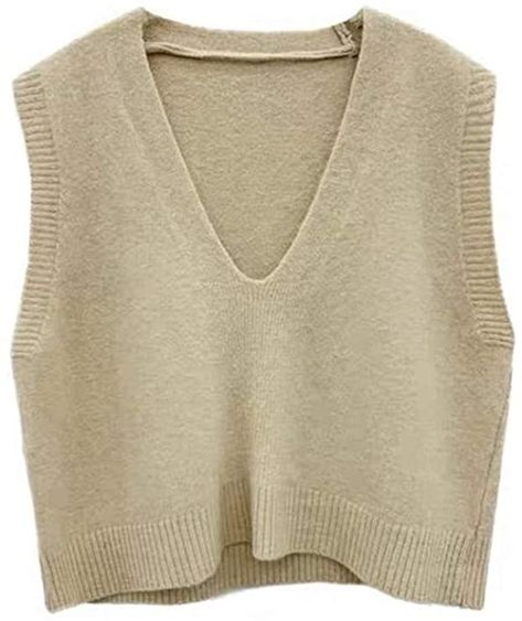 Sleeveless Sweaters, Sweaters Knitted, Vest Designs, Sleeveless Pullover, Casual Vest, Indie Outfits, Womens Clothing Stores, Sleeveless Vest, Casual Sweaters