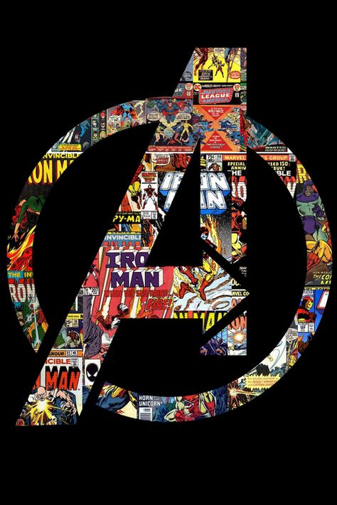 Avengers Logo, The Avengers, Avengers, Comic Books, Marvel, Comics, Books, Black