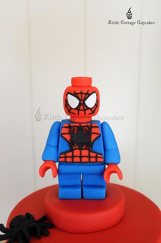 Lego Spiderman Cake Topper | Natasha | Flickr Spiderman Lego Cake, Lego Superhero Cake, Spiderman Cake Ideas, Lego Figurine, Spiderman Cake Topper, Lego Spiderman, Lego Birthday Cake, Lego Theme, Luke 8