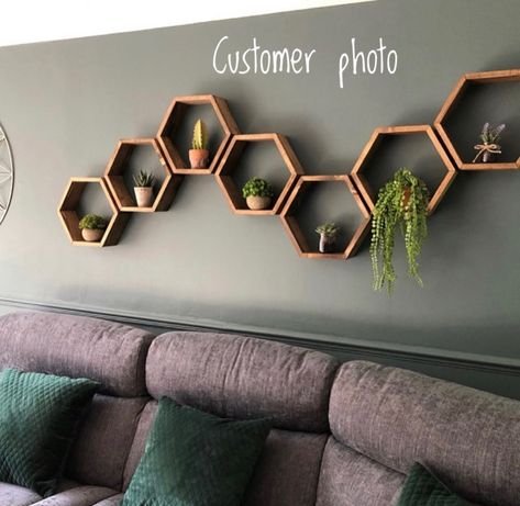 Hexagon Shelf Decor, Shelf Hexagon, Honeycomb Shelf, Hexagon Shelf, Honeycomb Shelves, Shelves Floating, Shelf Floating, Hexagon Shelves, Triangle Shelf