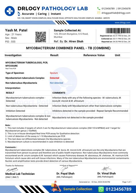 Myco-Panel Test Report Format Sample PDF | Drlogy Pathology Lab Report Format Report Format, Pathology Lab, Lab Report, Medical Laboratory, Lab, Medical, Quick Saves