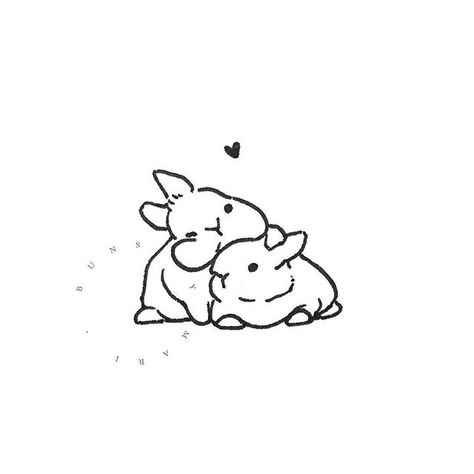 Cute and chubby bunny drawings - Buns by Mari @bunsbymari Bunny Tattoo Small, Hase Tattoos, Bunny Drawings, Art Rabbit, Rabbit Drawing, Bunny Tattoos, Rabbit Tattoos, Bunny Drawing, Rabbit Art