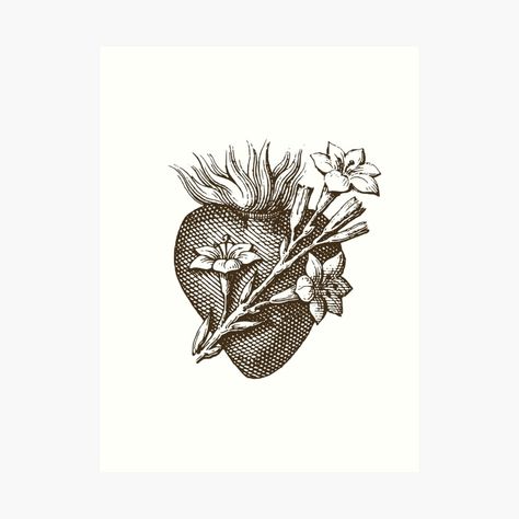 St Joseph Tattoo, Saint Joseph Tattoo, St Joseph Heart Tattoo, Saint Joseph, Sacred Heart Of Joseph, St Joseph Illustration, Chaste Heart Of St Joseph, Sacred Heart Black And Grey, Sacred Heart Etching