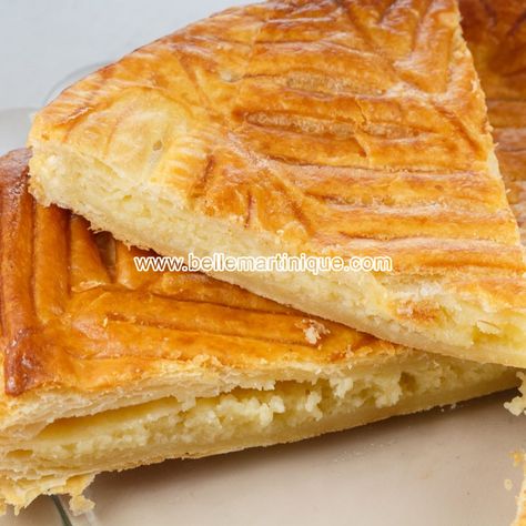 Galette des rois à la patate douce • Belle Martinique Frangipane Galette, Almond Marzipan, Galette Frangipane, Marzipan, Almond, Bread, Fan, Cake