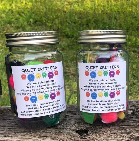 2 Jars of Quiet Critters Behavior Classroom Management Tool - Etsy Australia Behavior Classroom, Quiet Critters, Sensory Classroom, Reward Jar, Classroom Organization Elementary, Classroom Management Tool, Behaviour Management, Learn Crafts, Classroom Behavior