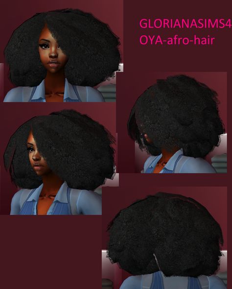 sims2 détangle afro 4C hair PACK | Patreon Sims 3 Afro Hair, Fem Hairstyles, Afro Hair Sims 4 Cc, Sims 4 Afro Hair, Ts4 Hair, Big Afro, Sims 4 Black Hair, The Sims 4 Skin, Sims 2 Mods