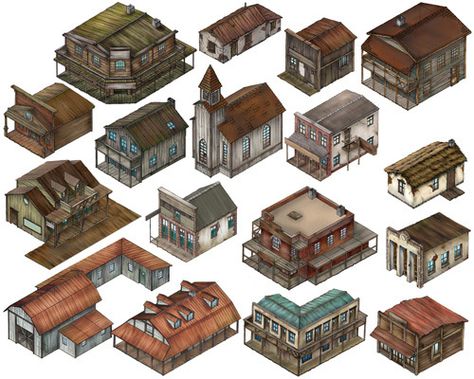 Minecraft Old West Town, Wild West House, Wild West Minecraft, Wild West Dnd Map, Wild West Town Concept Art, Wild West Buildings Concept Art, Wild West Buildings, Old Western Architecture, Wild West Town Map