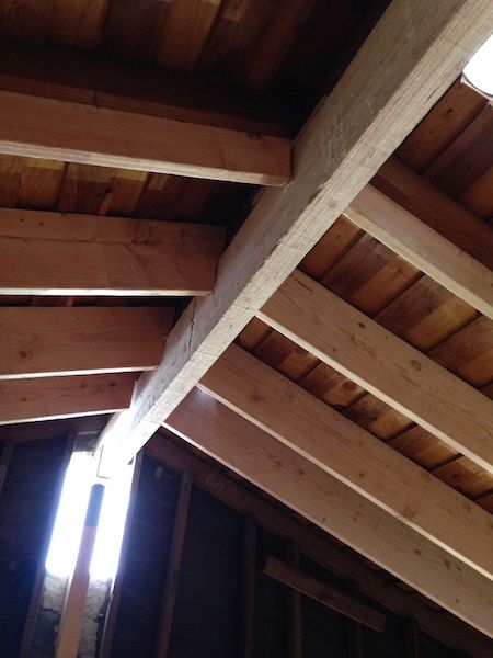 b Ridge Beam Vaulted Ceiling, Vaulted Ceiling Before And After, How To Vault A Flat Ceiling, Vaulting A Ceiling Before And After, Vaulted Ceiling Living Room Open Concept, Cathedral Ceiling Bedroom, Diy Lake, Ridge Beam, Ceiling Remodel