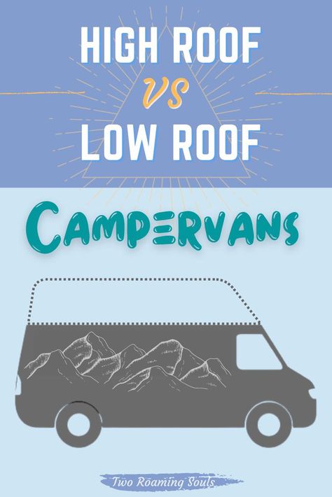 Low Roof Camper Van, Van Pop Up Roof, Low Roof Van Conversion, Overland Van, Converted Vans, Roof Storage, Campervan Conversion, Van Camper, Campervan Interior