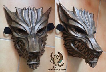 Wolf Mask by Sikipeune Mask Rpg, Oni Wolf Mask, Cosplay Larp Mask, Ware Wolf, Wolf Masks, Wolf Helmet, Maskerade Wolf Mask, Halloween Larp Mask, Metal Demon Mask