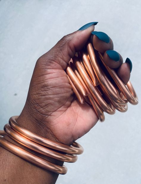 Copper Bangles, West Indian Bangles, Copper Choker, Stackable Bangles, Bangles Set, The Bangles, Bangles Indian, Bangle Bracelet Set, Choker Necklace Set