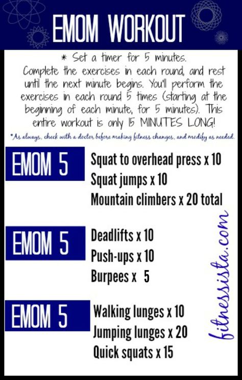 Get in a killer total body workout in only 15 minutes with EMOM. Check out fitnessista.com for all of the details! Can't wait to try this. Emom Workout, Amrap Workout, Athletic Body, Circuit Workout, Crossfit Workouts, Total Body Workout, Hiit Workout, Cardio Workout, Kettlebell