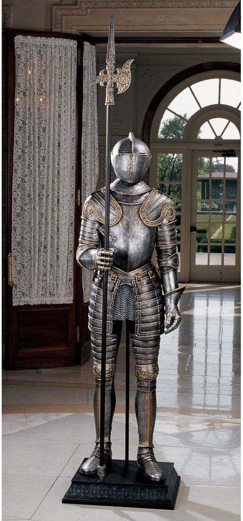 Classic Life Size 7ft 16th-century Italian Armor Sculpture Statue Figurine * Click image for more details. (This is an affiliate link) #GiftBaskets Italian Armor, Knight Armor, Arm Armor, Medieval Armor, Suit Of Armor, Medieval Knight, Design Toscano, Fantasy Armor, Sculptures & Statues