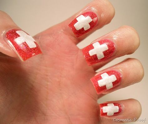 swiss flag nail decals - Country Nail Art, Nail Fashion Trends, Flag Nails, European Flags, Swiss Flag, All European Countries, Country Nails, Manicure Nail Designs, Fall Nail Trends