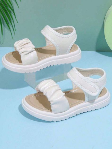 Beige Sporty,Fashionable Collar   Plain  Embellished   Kids Shoes Kids Flats, Outdoor Sandals, Princess Shoes, Beach Slippers, Kids Sandals, Fashion Sandals, Sport Sandals, Kids Beachwear, Summer Kids