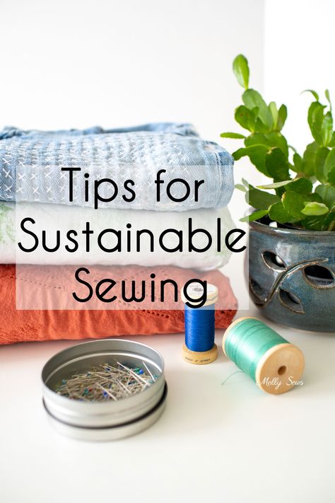 Sustainable Sewing Tips Sewing Studio Organization, Sustainable Sewing, Melly Sews, Sew Projects, Upcycle Sewing, Fabric Stamping, Makeup Remover Wipes, Sewing Class, Sewing Blogs