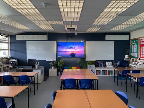 Newly installed interactive panel, two new whiteboards and newly painted wall! Classroom Smartboard, Life Hacks Websites, Smart Board, Painted Wall, White Board, Conference Room, Life Hacks, Conference Room Table, Wall