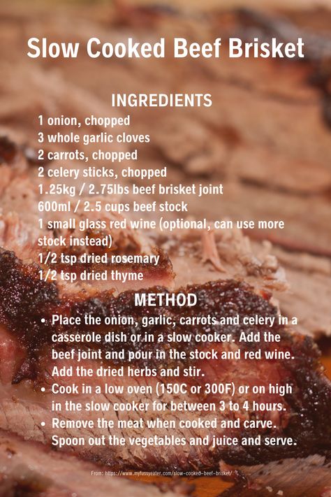 Braised Beef Brisket Recipes, Christmas Brisket Recipes, Brisket Recipes Crockpot, Slow Cooker Brisket Recipes, Slow Cooker Beef Brisket, Slow Cooked Beef Brisket, Smoked Beef Brisket Recipes, Slow Cooked Brisket, Slow Cooker Brisket