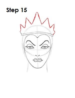 How to Draw Evil Queen 15 Disney Art Painting, The Evil Queen Snow White, Evil Queen Snow White, Queen Snow White, Disney Drawing Tutorial, Quill Art, Disney Evil Queen, Queen Drawing, Disney Drawing