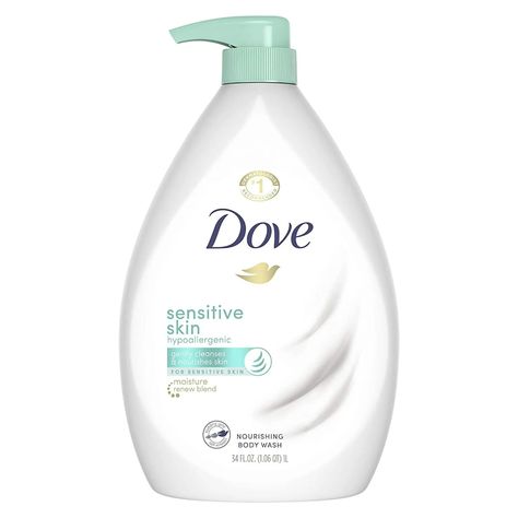 13 Best Body Washes for Sensitive Skin in 2021 | Allure Dove Sensitive Skin Body Wash, Dove Sensitive Skin, Sulfate Free Body Wash, Sensitive Skin Body Wash, Best Body Wash, Dove Body Wash, Natural Body Wash, Gentle Skin Cleanser, Skin Cleanser Products