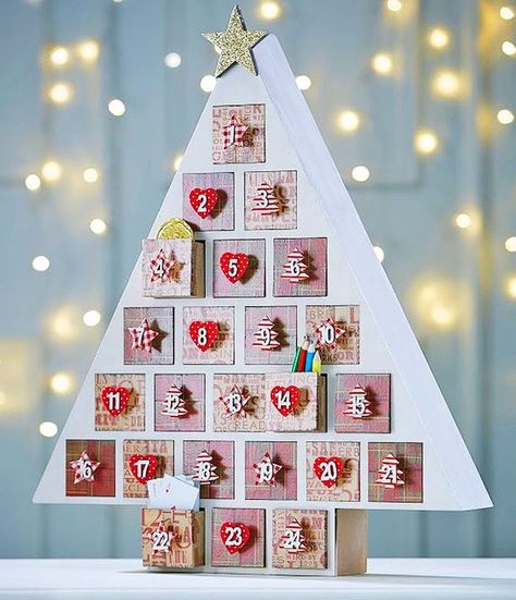 Why not paint your own advent calendar? Traditional Advent Calendar, Tree Advent Calendar, Advent Calendar Diy, Christmas Tree Advent Calendar, Christmas Advent Calendar Diy, Wooden Advent Calendar, Traditions To Start, How To Make Christmas Tree, Advent Calenders