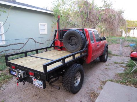 Flat bed Ford Ranger Flatbed Ideas, Flat Bed Truck Ideas Ford, Ford Ranger Custom, Custom Truck Flatbeds, Flatbed Truck Beds, Custom Flatbed, Diy Electric Car, Welding Trucks, Pickup Trucks For Sale