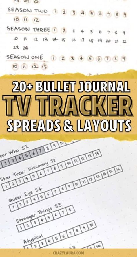 Tv Show Tracker, Tv Series Tracker, Bullet Journal Dividers, Series Tracker, Movie Tracker, Crazy Laura, Tracker Ideas, Weekly Planner Free, Tracker Free