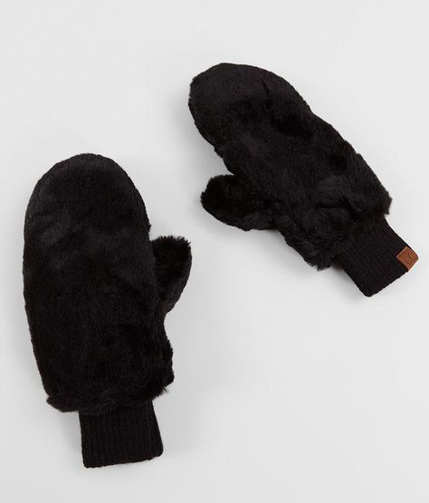 C.C® Solid Convertible Mitten - Black , Women's Black Shop more: Irresistibly Soft Faux fur lined mittens Thumbhole details Convertible mitten glove - so you can uncover your fingers on a whim to access all your favorite smart devices. Apparel & Accessories Fur Mittens, Black Mittens, Fur Mitten, Chunky Scarf, Gloves Fashion, Vintage Gloves, Morning Commute, Chunky Scarves, Filthy Animal