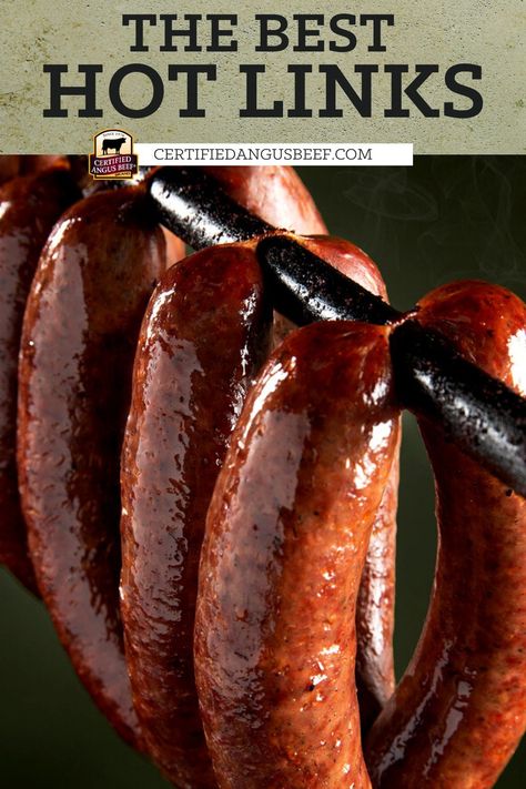 Beef Hot Links Recipes, Smoked Sausage Links Recipes, Red Hot Sausage Recipes, Texas Hot Links Recipe, Homemade Beef Sausage Recipes, Homemade Smoked Sausage, Texas Sausage Recipe, Hot Links Recipes, Beef Sausage Recipes