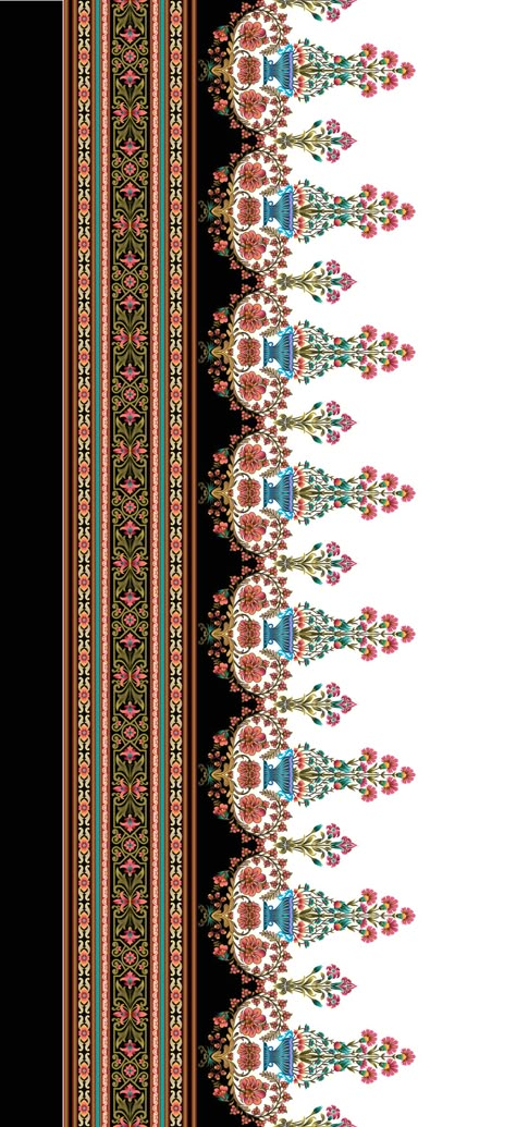 Textile Border Design Patterns, Digital Lace Border Design, Paisley Border Design, Digital Lace Border, Textile Border Design, Digital Border Design, Border Design Png, Lace Border Design, Textile Border