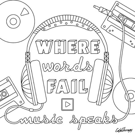 Music Speaks - Cool Coloring Pages ⋆ coloring.rocks! Music Coloring Sheets Free Printables, Music Colouring Pages, Coloring Pages Music, Teen Coloring Pages, Music Coloring Pages, Music Coloring Sheets, Coloring Pages For Teens, Coloring Rocks, Library Programming