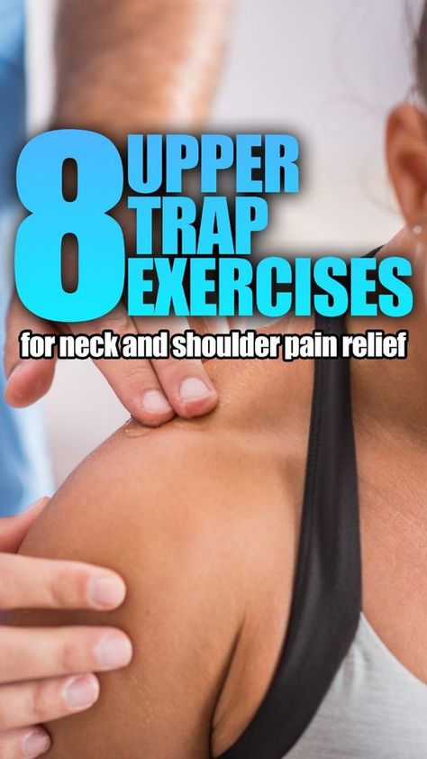 Discover the best upper trap exercises to alleviate neck and shoulder pain. Strengthen your upper trapezius muscles and find relief from tight traps with these effective workouts. Trap Exercises For Women, Cervical Exercises, Upper Back Strengthening Exercises, Trapezius Muscle Pain, Trap Exercises, Trapezius Workout, Exercises For Neck, Neck And Shoulder Pain Relief, Trapezius Stretch