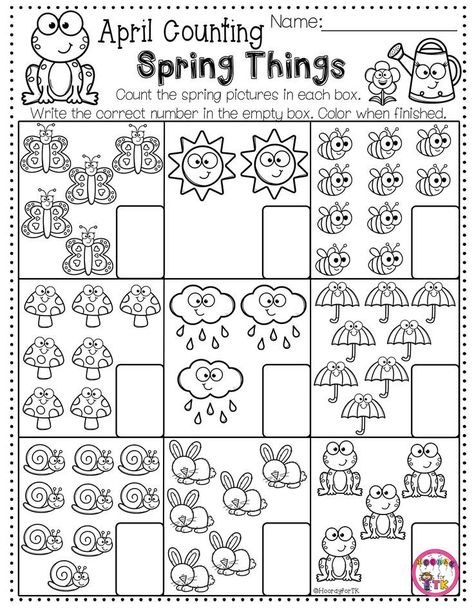 Morning Work Preschool, Letter Matching Preschool, Pre K Math Worksheets, Spring Learning Activities, Easter Math Worksheets, Spring Math Worksheets, Spring Worksheets, Spring Math Activities, Spring Preschool Activities