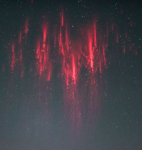 Red Sprites, Thunderstorm Clouds, Weather Balloon, Red Space, Magical Tree, Magic Aesthetic, Weather Patterns, Meteorology, Earth From Space