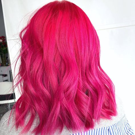 Magenta Hair Aesthetic, Curly Hair Magenta, Fuschia Hair Magenta, Guy Tang Mydentity, Muted Magenta Hair, Alternative Fashion Outfits, Hot Hot Pink Hair Manic Panic, Guy Tang, Super Powers