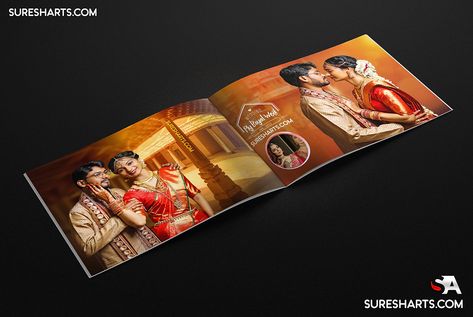 Wedding Anniversary Favors, Indian Wedding Album Design, Wedding Album Layout, Psd Free Photoshop, Photobook Layout, Cover Page Template, Anniversary Favors, Handmade Logo, Dark Background Wallpaper